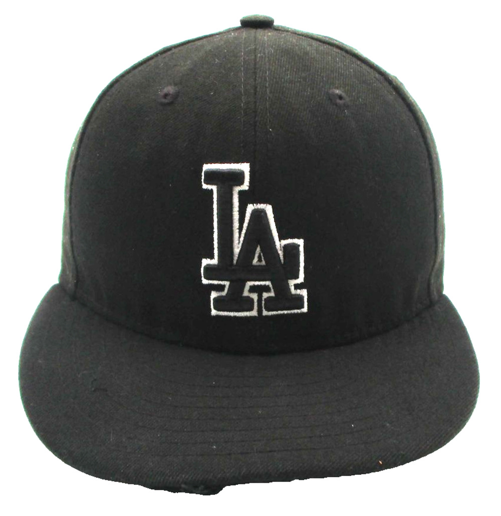 Los Angeles Dodgers Hat Cap Fitted Mens 7 Black MLB Baseball 59FIFTY New Era